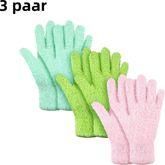 6er-set Mikrofaserhandschuhe – Ideal Zum Abstauben Von Pflanzen – Perfekt Für Zimmerpflanzen Und Haushaltsreinigung – Farben: Cyan, Rosa Und Grasgrün
