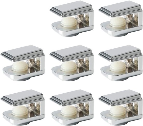8 Stück 2,2 Cm Robuste Spiegelhalterungen Aus Zinklegierung Mit Glasclips Zur Wandmontage