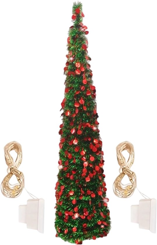 Funkelnder Weihnachtsbaum Mit Led-lichtern – Künstliche Pflanze Mit Glitzer – 1,5 Meter – Für Drinnen Und Draußen – Festliche Dekoration – Stimmungsbeleuchtung – Einfach