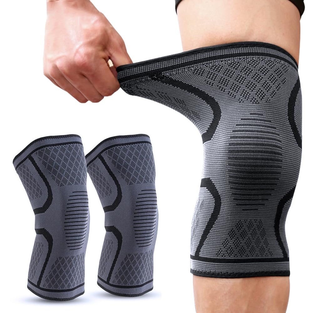 2er-pack Unisex-knieschoner – Flexible Knieschoner Für Laufen Und Fitness – Komfortabler Schutz – Schwarz – Größe M