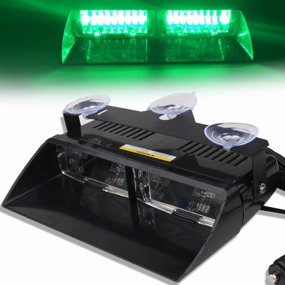 Einteiliges Set Aus 16 Led-notleuchten Mit Blinkenden Blinkern Und 12-v-saugnapf Zur Verwendung Auf Dem Dach/armaturenbrett/der Windschutzscheibe (grün).