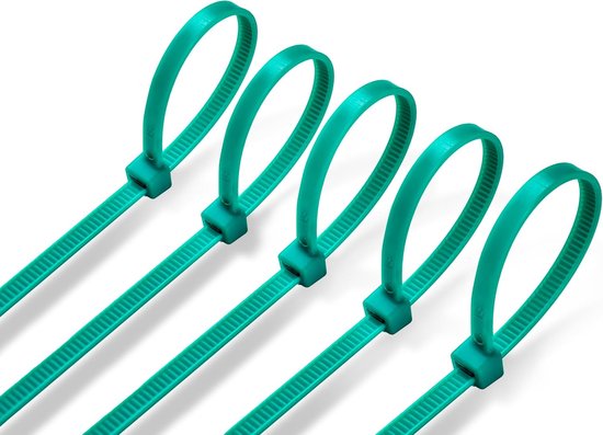 Grüne Kabelbinder, 200 X 3,6 Mm - 100 Stück, Geeignet Für Gärten Und Kabelmanagement.