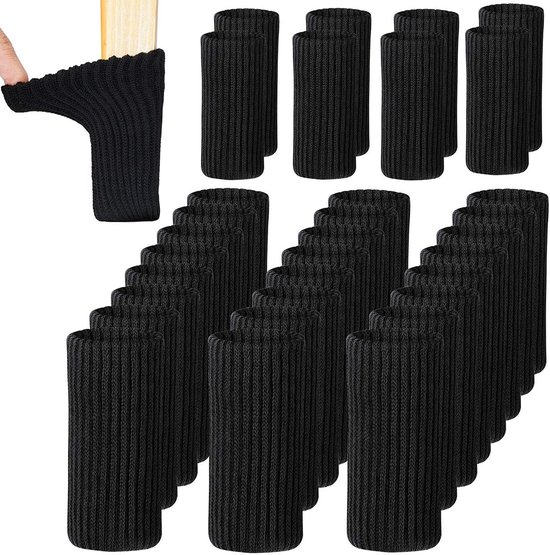 32 Stück – Stuhlbeinschoner – Flexible Stuhlbeinkappen – Rutschfest – Stuhlbeinsocken – Stuhlsocken – Stuhlbeinfilzgleiter – Stuhlkappen – Bodenschutz