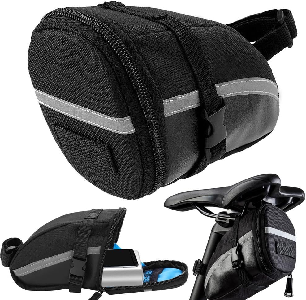 Wasserdichte Satteltasche Für Fahrräder – Multifunktionale Tasche Mit Verstellbaren Verschlüssen, Schwarz