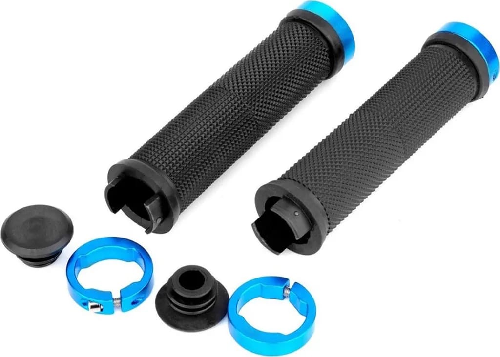 Fahrradlenkergriffe Ergonomische Schraubgriffe Weiche Griffe Für Mountainbikes, Bmx-räder, Citybikes Und Rennräder Farben: Blau-schwarz