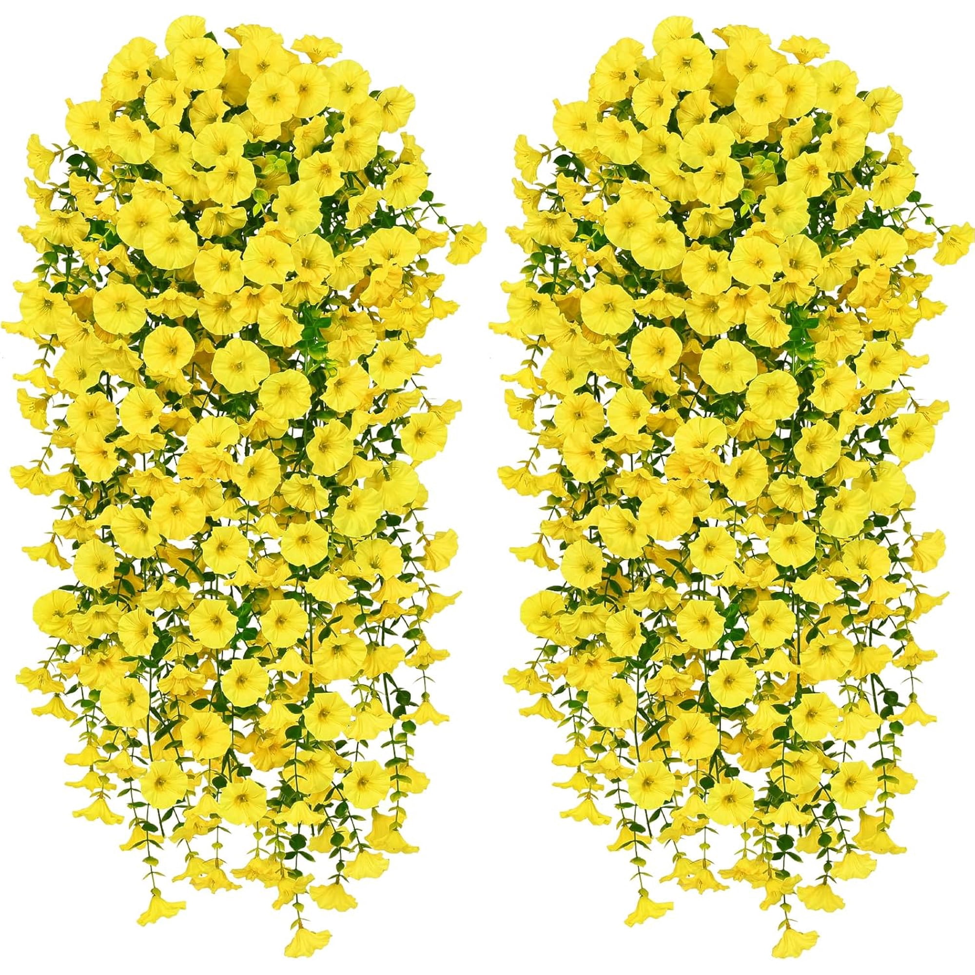 2er-pack Künstliche Hängeblumen, Darunter Veilchen Und Eukalyptusranken, Geeignet Zur Dekoration Von Wänden, Wohnungen, Zimmern Und Gärten.