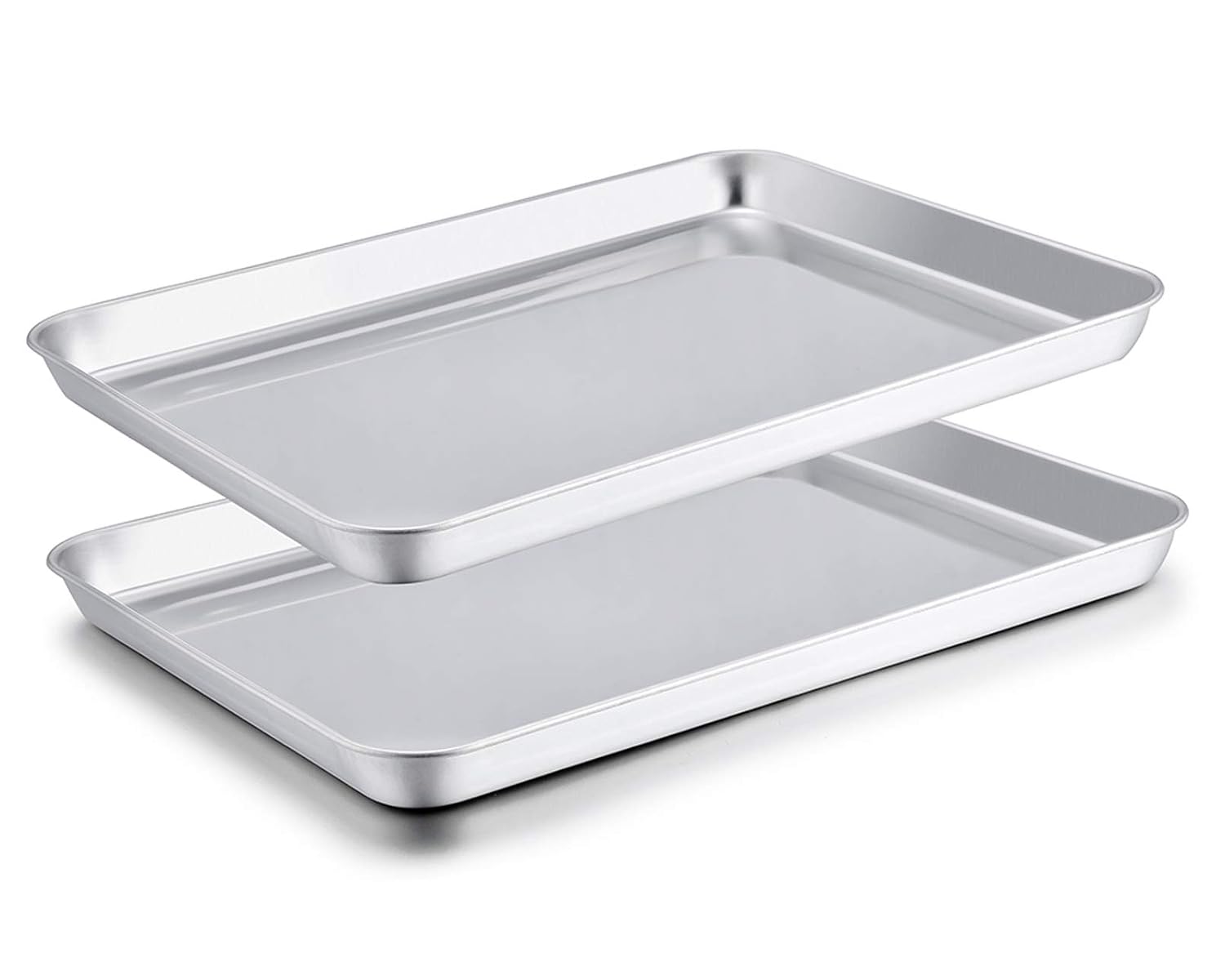 2-teiliges Toaster-backblech-set, Edelstahl-backform, 31 X 24 X 3 Cm, Leicht Zu Reinigen, Geeignet Für Backöfen