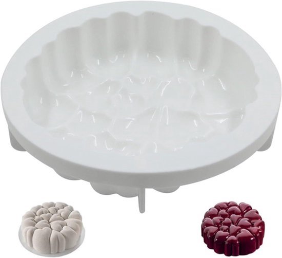 3d-herz-silikonform Für Mousse-kuchen & Backform – 21 X 21 X 4,5 Cm – Weiß