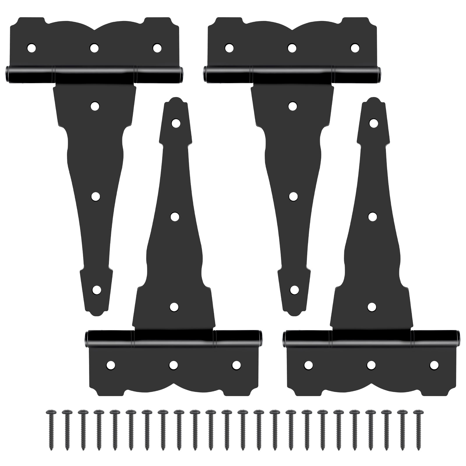 8-zoll-hochleistungs-t-scharnier Mit Rostfreiem, Schwarzem Eisen, T-shirt-scharnier (4er-pack)