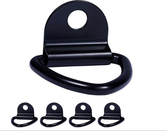 5-teiliges Set Faltbarer D-ring-ladungsanker Aus Schwarzem Kohlenstoffstahl (tragfähigkeit: 1000-1500 Kg)