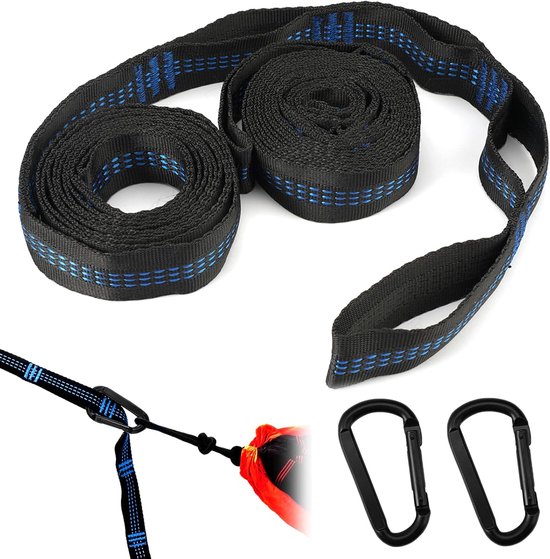Hängemattengurte, 2 M, Schaukelaufhängungsgurte, Baumschaukelgurte, Hängesessel-hängemattengurte, Hängematte, Gurte, Aufhängungszubehör, Blau