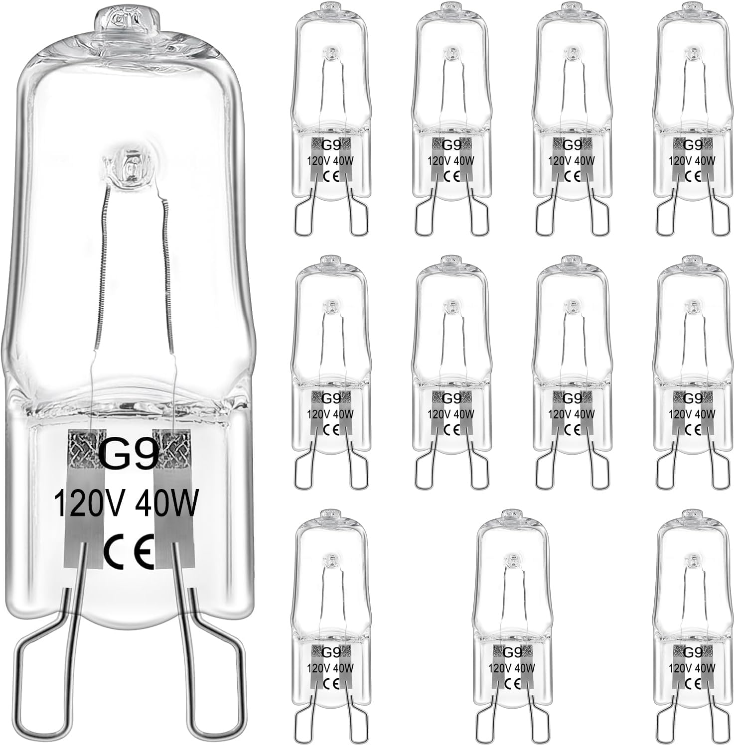 G9-halogenlampen, 40 W, 120 V, 12er-pack, 2700 K