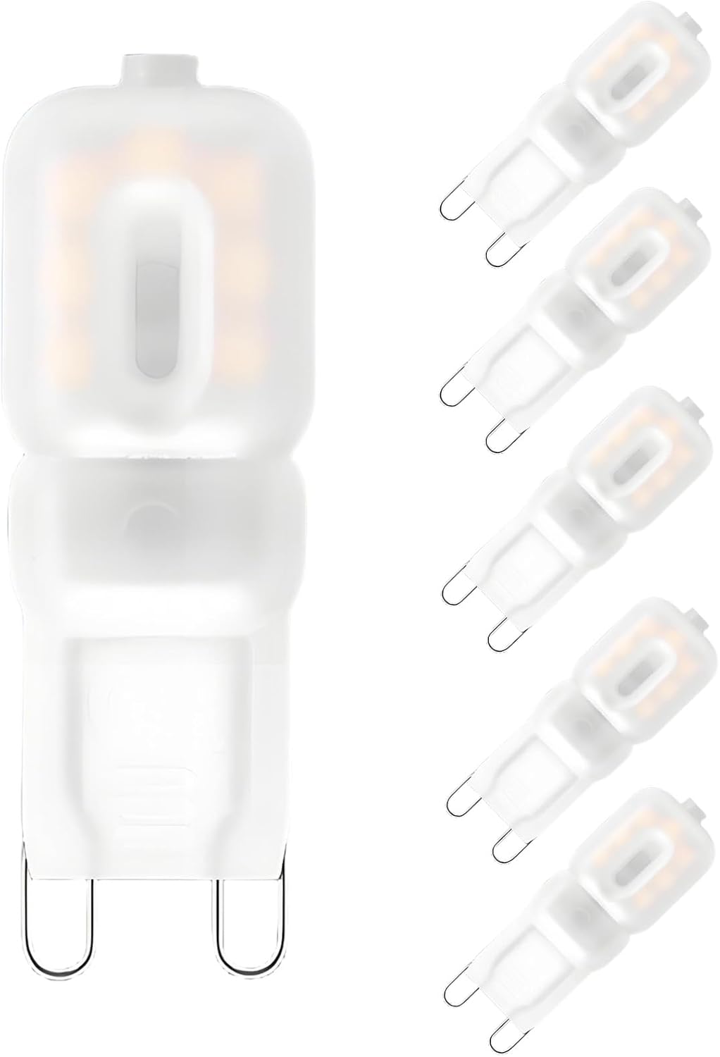 6er-pack G9 3w Led-kapsellampen, 3000k Warmweißes Licht, 360° Abstrahlwinkel, 220-240v Wechselstrom