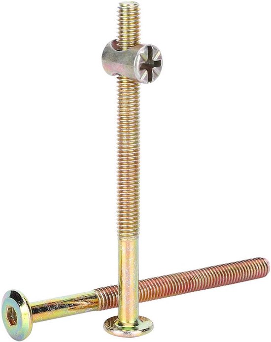 Sortimentsbox - Schrauben - 10-teiliges Set M6 Schrauben Und Muttern, Sechskantschrauben Mit Flachkopf, 80-mm-quermuttern