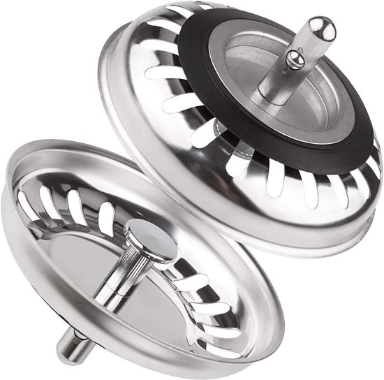 2er-pack Universal-spülbeckenfilter Aus Edelstahl, 79,3 Mm, Für Küche Und Bad