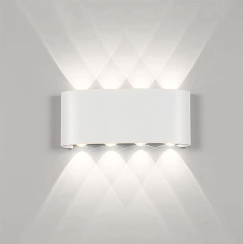 Moderne, Wasserdichte 8-w-led-wandleuchte Mit Schutzart Ip65, Wandleuchte Aus Aluminium, Innenwandleuchte, Geeignet Für Wohnzimmer, Schlafzimmer, Treppenhaus, Flur.