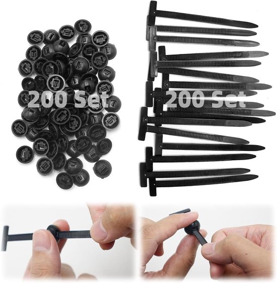 200 Nylon-kabelbinder Mit Schlaufen (200+200 Kabelbinder), Universelle Kabelbinder-schnallen, Geeignet Für Autoreparaturen Und Die Aufbewahrung Zu Hause.