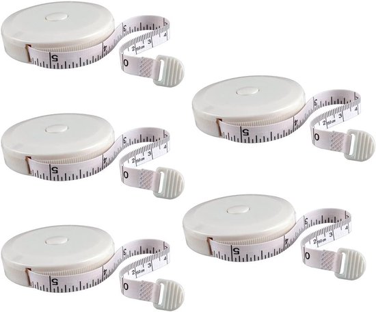 5er-pack, Maßband Zur Körpergrößenmessung, Messgerät Für Den Menschlichen Körper, Diy-maßband, Hobby-maßband, Umfangsmessgerät, 150 Cm, Weiß