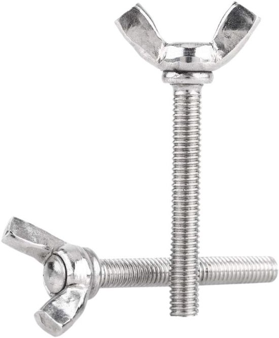 2er-pack M5 Flügelschrauben/bolzen, Umweltfreundliche Befestigungselemente Für Den Maschinenbau, Silber