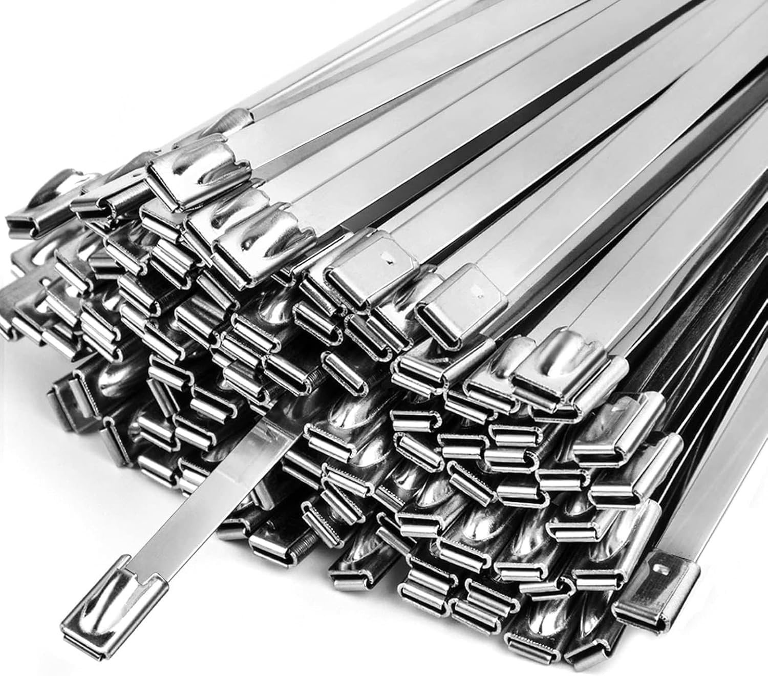 100er-packung 30 Cm Lange Metall-kabelbinder Aus Edelstahl 304 Für Zaunwicklungen