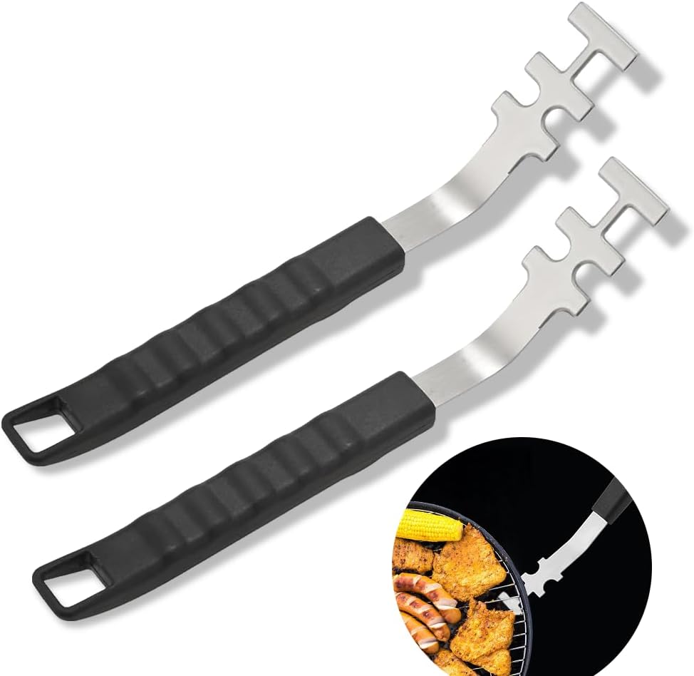 Hitzebeständiger Grillgriff – Grillzange Aus Edelstahl – Verbrühungsschutz – Rutschfester, Ergonomischer Griff – Grillzubehör – Camping-grillbesteck