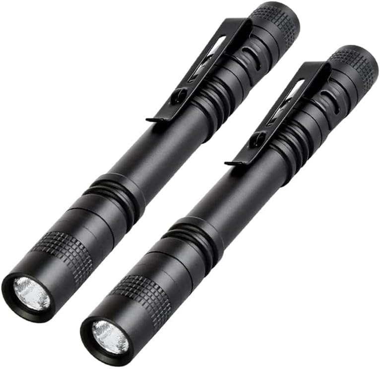 Stiftförmige Taschenlampe, 2er-pack Led-stifttaschenlampe Mit Clip, Mini-taschenlampe, Kleine Stiftförmige Inspektionstaschenlampe