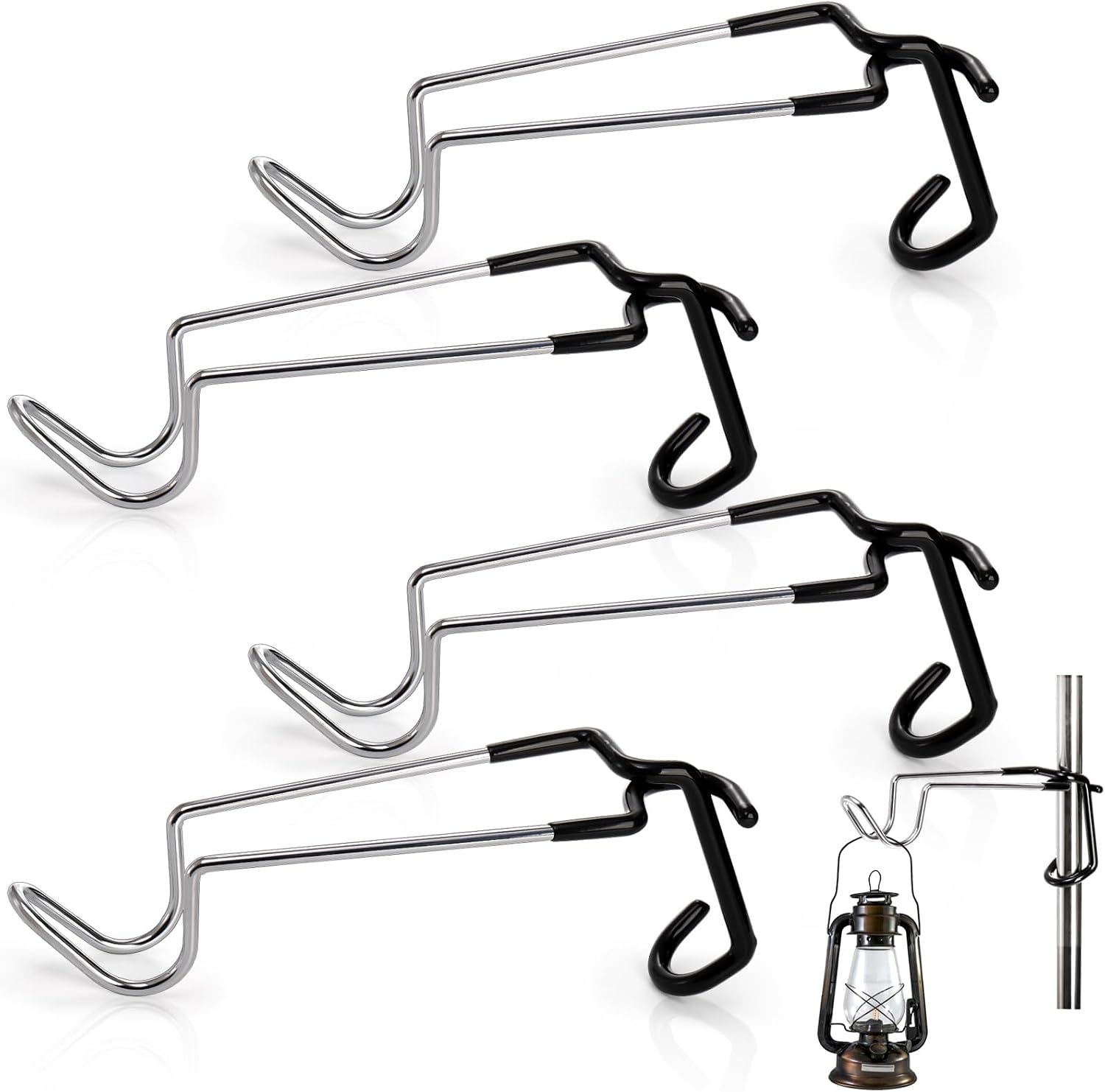 4-teiliges Campinglampen-haken-set, Tragbarer Wasserflaschenhalter