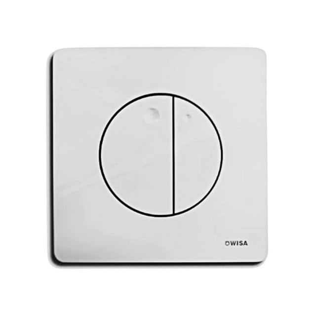 WISA-Bedienungsplatte Modell QUADRO GAIA mit doppeltem Volumen, ABS matt verchromt.