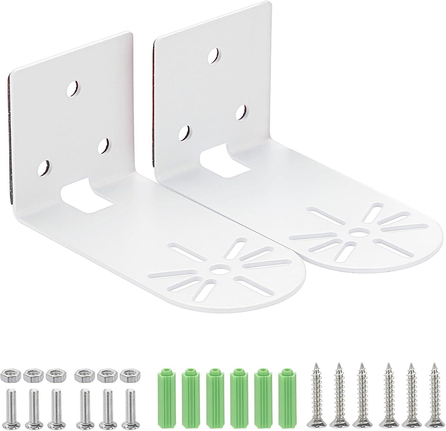 2er-pack Wandhalterungen Für Kameras – Kleine Metall-wandhalterungen, Universelle Kleine Hängehalterungen, Geeignet Für Überwachungskameras, Lautsprecher Usw., Weiß