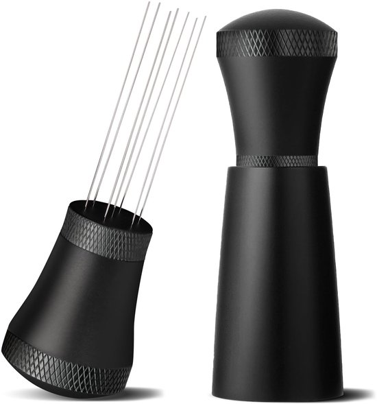 Wdt Tool Espressomaschine Aus Aluminium Mit Ständer, 7 Kaffeenadeln (0,3 Mm), 10 Ersatznadeln, Kaffeerührer Und Kaffeewalze