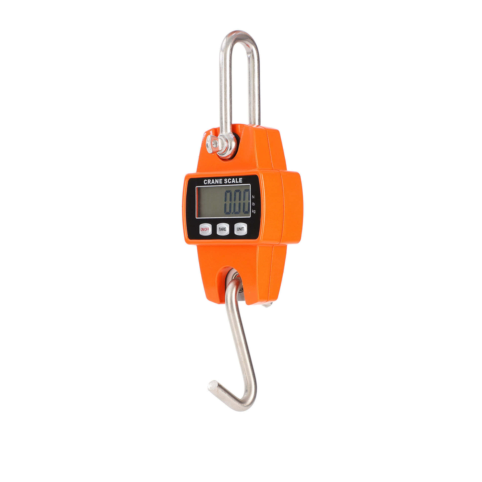Digitale Hängewaage – 500 Kg Handwaage Mit Lcd-display Und Haken – Aluminiumgehäuse – Jagd, Outdoor, Koffer Und Landwirtschaft – Orange