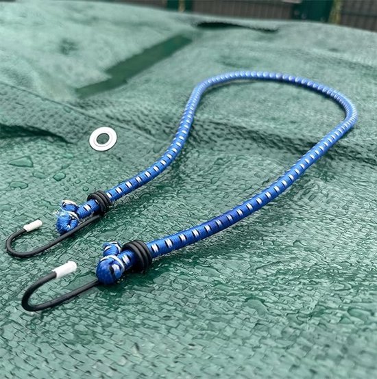 Elastische Kordel, 12 Stück, 60 Cm, 40 Cm, 100 Cm, 80 Cm, Schnellspanngurte Mit Haken, Spanngurte Zur Ladungssicherung Beim Möbeltransport, Blau, Gelb