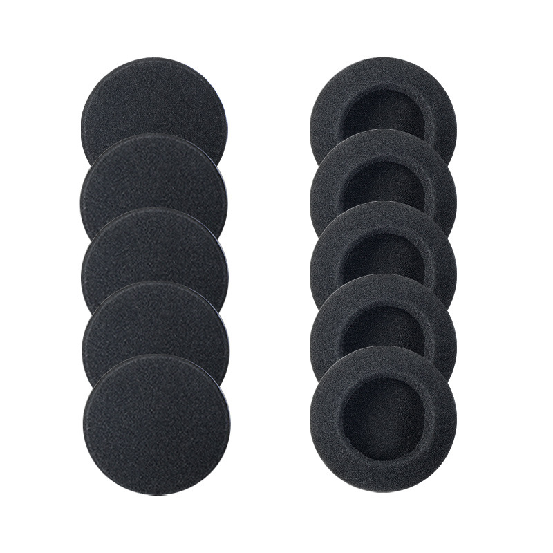 Ersatz-ohrpolster Aus Schaumstoff Für Kopfhörer – 60 Mm / 2,4 Zoll – Kopfhörer-kopfpolster-set – Doppel-baumwoll-set – Rundes Schwamm-set – 5 Paar