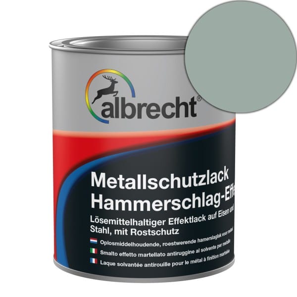 Albrecht - Metallschutzlack Hammerschlag-Effekt 375 ml aluminium Lack Schutzlack