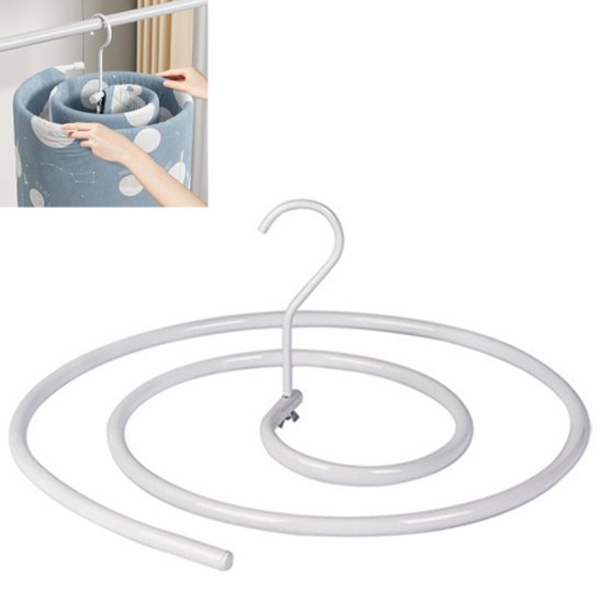 Spiral-wäscheständer – 45 Cm Durchmesser – Trockenfunktion – Wäscheständer Für Bettbezüge – Multifunktional – Platzsparend – Weiß