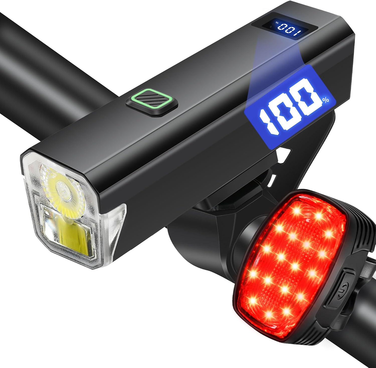 6000 Lumen Fahrradscheinwerfer, Usb-c-aufladbar, Extrem Helles Set, 12+5 Modi, Wasserdicht, Für Rennrad Und Mountainbike