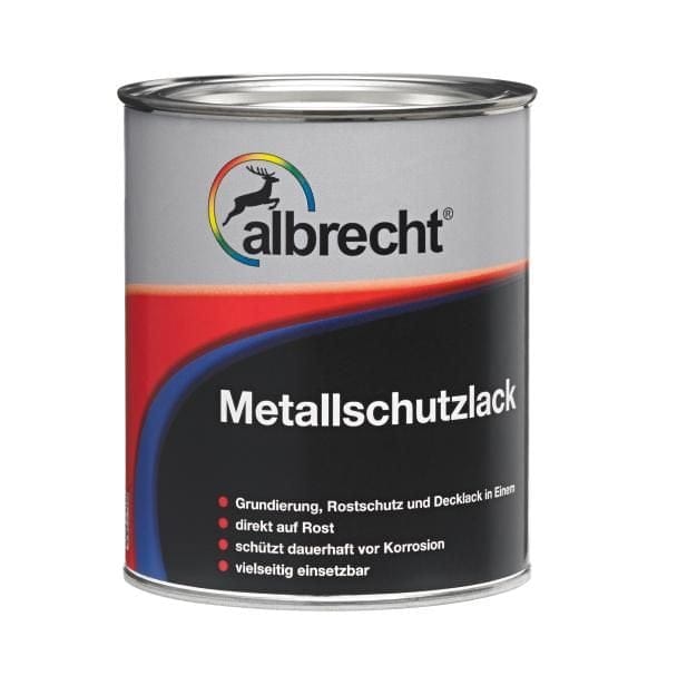 Albrecht - Metallschutzlack 375 ml weiß Lack Schutzlack Rostschutz Grundierung