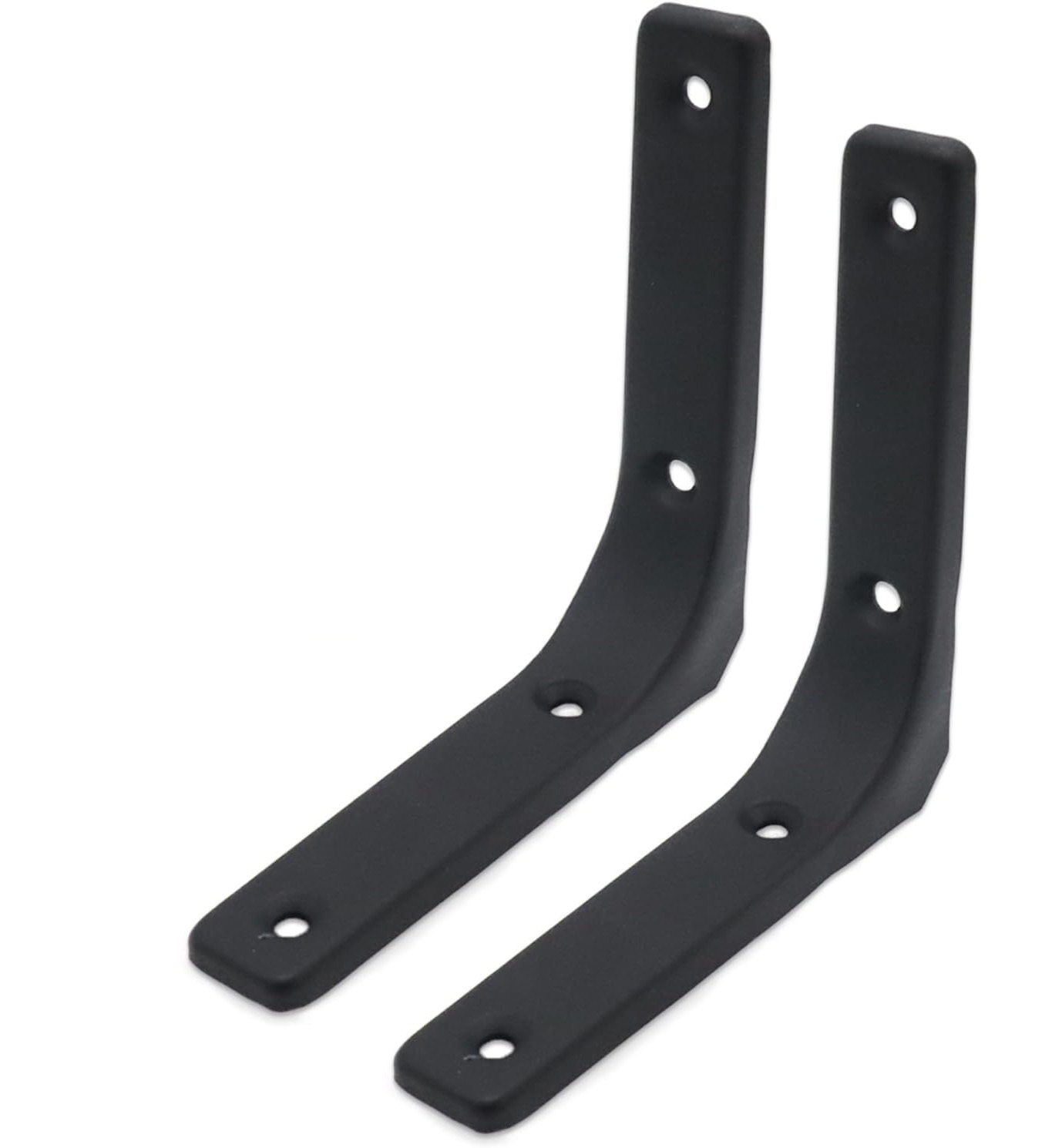 2er-pack Wandregal-halterungen (4-zoll Schwarze L-winkel-wandhalterungen Mit Schrauben)