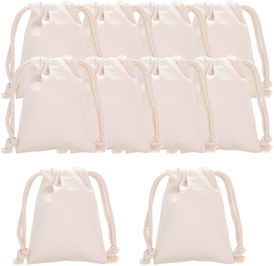 10er-pack Kleine Baumwollbeutel Mit Kordelzug (10 X 14 Cm) Für Geschenke Und Süßigkeiten.