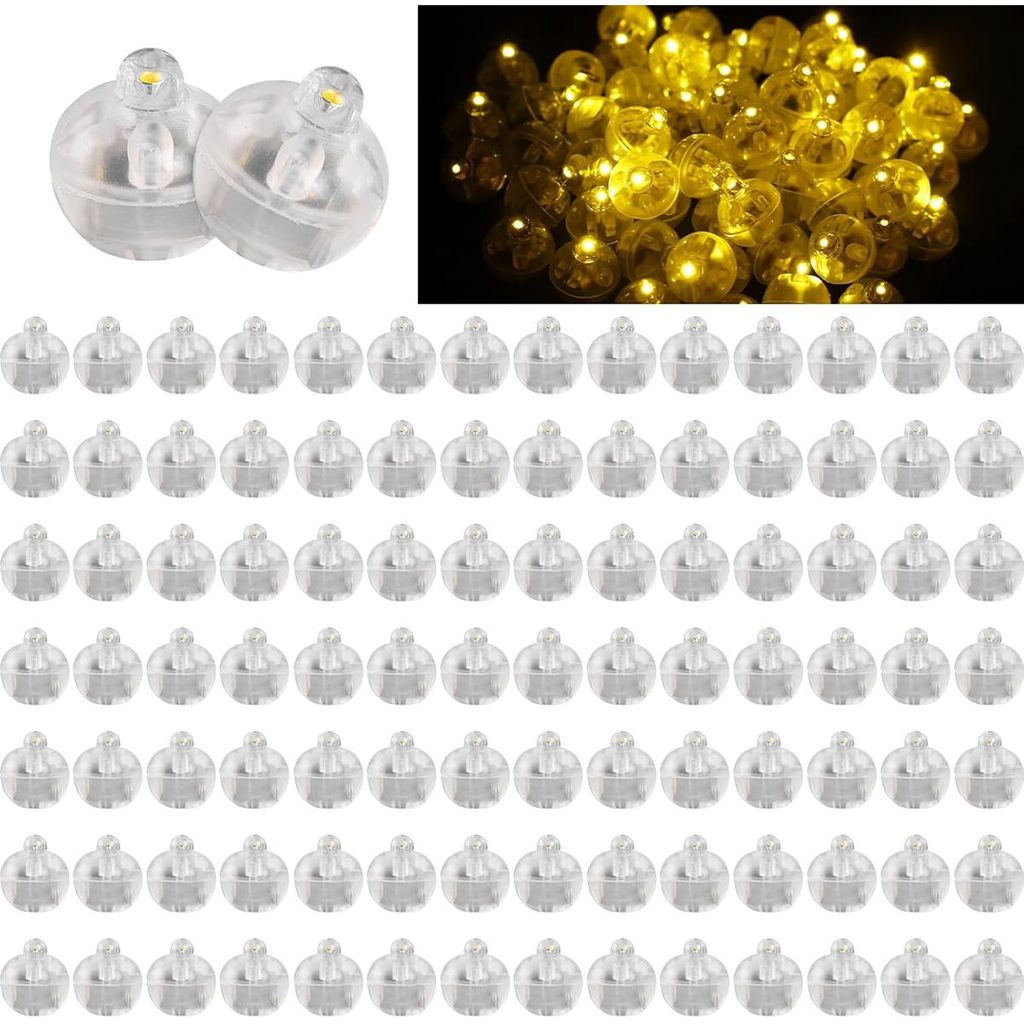 100 Mini-led-ballonlichter, Runde Partylichter, Geeignet Für Tischdekorationen, Glasgefäße, Ballondekorationen, Warmweißes Licht.