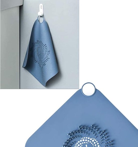 2 Stück Silikon-abflusssieb Für Badezimmer – Verstopfungsfreier Duschfilter & Haarfänger Für Küchenspülen (blau + Weiß)