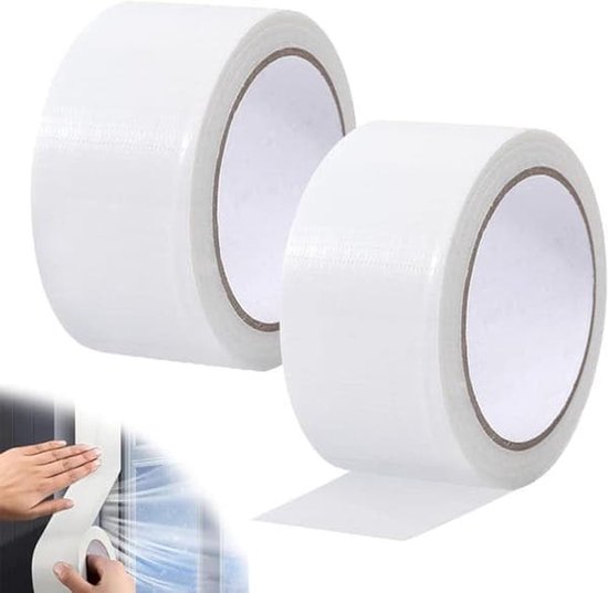 Selbstklebendes Tür- Und Fensterdichtungsband, 2er-pack, Klebeband, Winddichtes Tür- Und Fensterdichtungsband, 50 Mm X 20 M Dichtungsstreifen, Weiß
