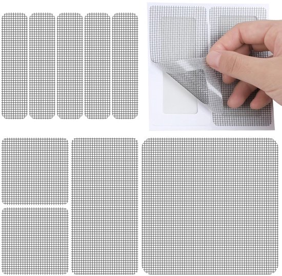 90-teiliges Reparaturset Für Fiberglas-fenstergitter, Selbstklebendes Türband-set Für Fliegengitter, Wasserdichte Reparaturflicken Für Fliegengitter