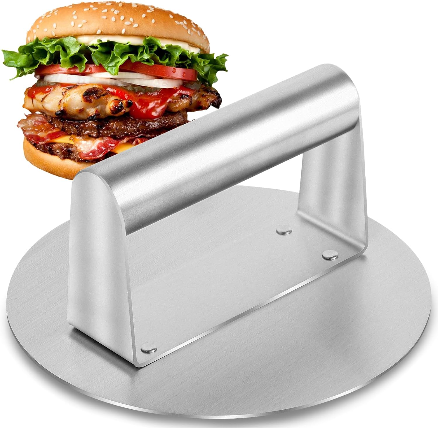 Burgerform Aus Edelstahl, Runde Fleischburgerform Mit 16 Cm Durchmesser, Professionelle Bbq-burgerform, Leicht Zu Reinigendes Zubehör.