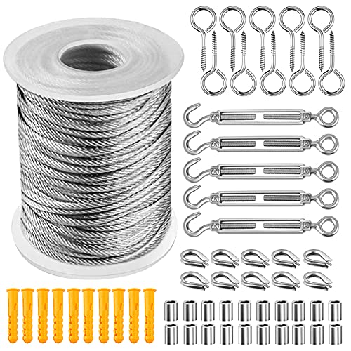 30 Meter Langes Edelstahlseil/drahtseil, Multifunktionale Aufhängeleine, Verwendet Für Lichterketten, Gartenspaliere, Kleidung, Bilder Usw.
