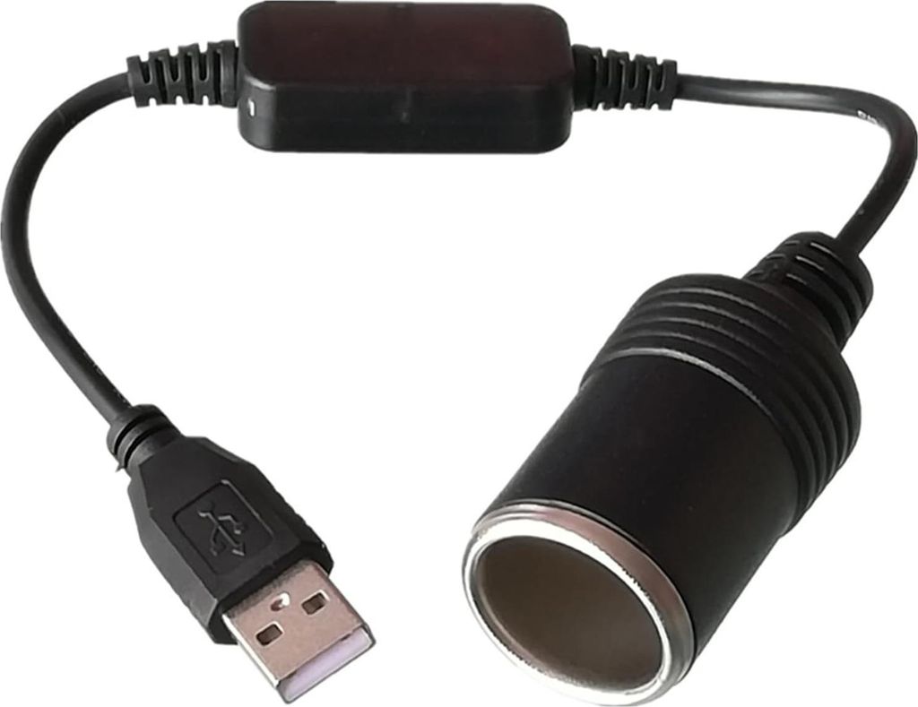 Usb-a-stecker Auf 12v-zigarettenanzünder-adapterkabel (maximal 8w), Geeignet Für Outdoor-aktivitäten, Camping Und Reisen.