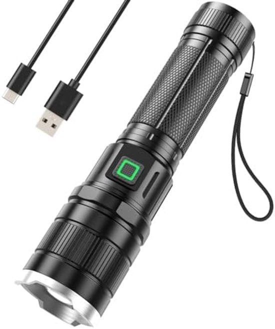 Leistungsstarke, Wiederaufladbare Led-taschenlampe, 10000 Lumen, Usb-c, Wasserdicht