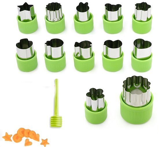 12-teiliges Ausstechformen-set Aus Edelstahl Für Kekse, Obst Und Sandwiches – Inklusive Handschuhen