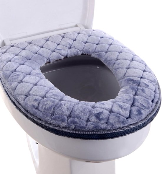 Wc-sitzbezug – Extra Dicker Wc-sitzbezug – Mit Reißverschluss – Wiederverwendbar – Grau