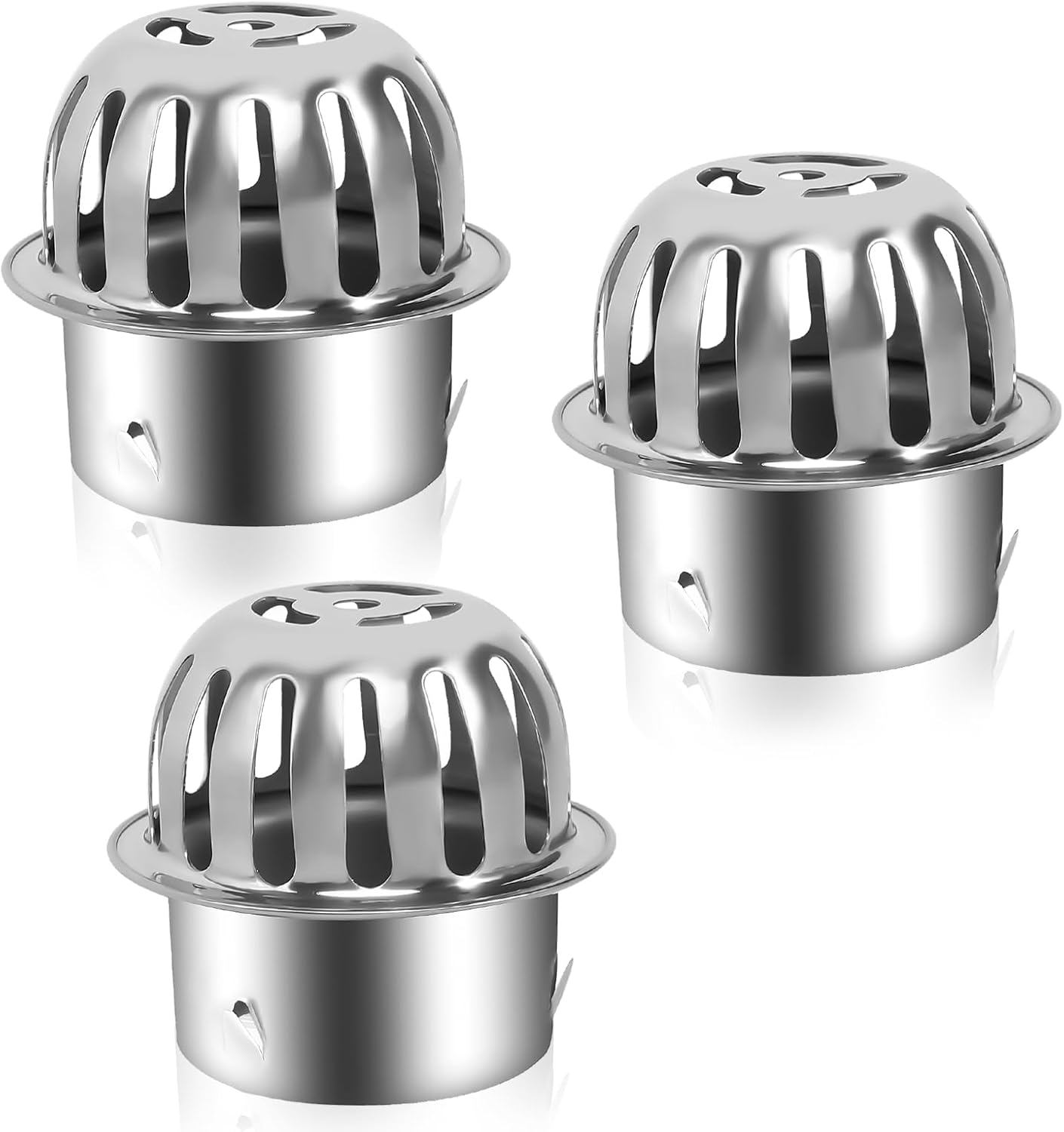3er-pack Laubschutzgitter Und Fallrohrschutz Aus Edelstahl Für Dachrinnen Und Abflüsse (63 Mm)